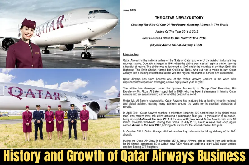 history and growth of qatar airways business